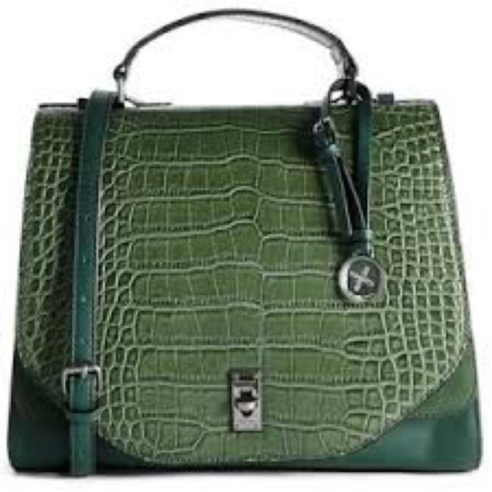 Fiorelli Green Crocodile Satchel